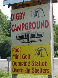 Digby Campground Sign